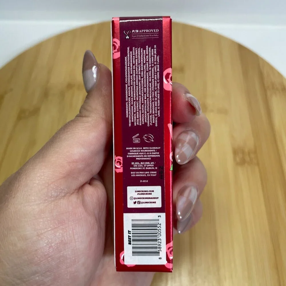 Lime Crime Velvetines Beet It Liquid Matte Lipstick 2.6 mL 0.088 oz Vegan
